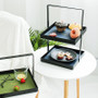Storage Tray Iron Multilayer Jewelry Box Cosmetics Organizer Kitchen Bathroom Rack Sundry Container Dining Tray
