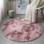 Rainbow Colorful Soft Fluffy Carpets Girl Round Hairy Area Rug For Bedroom Decoration Carpet shaggy Bedside Mat Princess Style