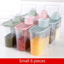 PP Food Storage Box Plastic Clear Container Set with Pour Lids Kitchen Storage Bottles Jars Dried Grains Tank 1.9L-2.5L H1211