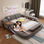 Fabric Bedroom Furniture Massage Bed With Audio And Bluetooth