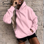Simplee Fashionable pink women's Sweatshirt drop shoulder sleeve Hoodie Casual autumn winter Pullover Autumn winter 2020 new
