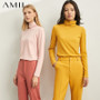 AMII Minimalism Autumn Winter Cardigans For Women 2020 Causal Spliced Women's Jacket Female Cardigan Tops 12040945