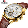 HAIQIN Men's watches Automatic mechanical Men Watches Business Watch men top brand luxury Military Waterproof Tourbillon Clock