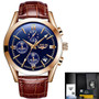 Relogio Masculino LIGE 2020 Leather Watches Men Casual Sport Chronograph Top Brand Luxury Quartz Men Watch Waterproof Date watch