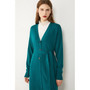 AMII Minimalism Autumn Women Cardigan Fashion Solid Vneck Belt Loose Knitted Women's Overcoat Female Coat Tops 12020213