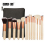 MAANGE 6/8/15pcs Luxurious Makeup Brushes Set Cosmetics Powder Foundation Contour Eyeshadow Make Up Beauty Tool + Leather Case