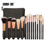 MAANGE 6/8/15pcs Luxurious Makeup Brushes Set Cosmetics Powder Foundation Contour Eyeshadow Make Up Beauty Tool + Leather Case