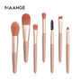 MAANGE 9pcs makeup brush set+5pcs Mini Sponge High Quality Natural synthetic hair professional Cosmetic Beauty Makeup Tools Kit