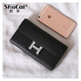 Fashion Genuine Leather Wallets For Women Female Cell Phone Pocket Long Women Purses Lady Coin Purses Card Holder Clutch Bag