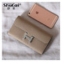 Fashion Genuine Leather Wallets For Women Female Cell Phone Pocket Long Women Purses Lady Coin Purses Card Holder Clutch Bag