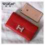 Fashion Genuine Leather Wallets For Women Female Cell Phone Pocket Long Women Purses Lady Coin Purses Card Holder Clutch Bag