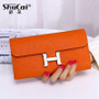 Fashion Genuine Leather Wallets For Women Female Cell Phone Pocket Long Women Purses Lady Coin Purses Card Holder Clutch Bag