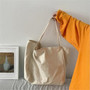 Large Canvas Handbag Women Big Capacity Shopping Totes Simple Lady Shoulder Bag Solid Color Handle Bag Reusable Designer Totes