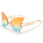 Sen Maries Butterfly Rimless Sunglasses Women Luxury Brand Designer Fashion Oversized Steampunk Sunglasses Vintage Eyewear UV400
