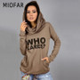 MIOFAR Fashion 2020 Autumn New Printing Hoodies Sweatshirts Women Print Hooded Casual Pullovers Clothing Loose Women's Outwear