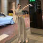 2 Piece Sets Womens Outfits Summer 2020 Female Set Stretch Slim Crop Top Wide Leg Pants Loose Casual High Waist Trousers Set