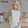 MIOFAR Fashion Hollow Out Stitching Puff Short Sleeve Slim White Shirt Summer Top Shirts Solid Casual Women Tops Streetwear