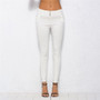 Solid Color White Autumn  New Arrival Women Pancil Pants Stretchable Casual Women Trousers 4XL Cotton Blends Pants