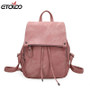 2020 College Wind Backpack Shoulder Bag PU Leather Women's bag fashion ladies backpack Mochila Escolar School Bags For Teenagers