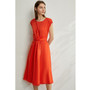 AMII Minimalism Spring Summer Design Tassel Solid Women Dress Fashion High Waist Oneck Sleeveless Knee-length Dress 12070125