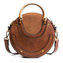 Fashion Round Handbag Women Handbag Rivet Summer Lady Fashion Shoulder Messenger Bag Luxury Designer Leather Women's Bag