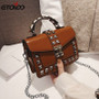 Shoulder Bag Messenger Bag Women Fashion Rivet Ladies PU Leather Female Handbag Chain Cross Body Bags Women's Bag