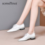 SOPHITINA Pumps Women Fashion Elegant Classics Patent Leather Pumps Pointed Toe T-Strap Casual Office Career Women’s Shoes SO533