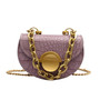 2020 New Fashion Purple Tote Bags For Women Vintage Handbag Mini Leather Shoulder Bag Retro Women Bag Stone Pattern Female Purse