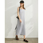 AMII Minimalism Spring Summer Loose Sling Women Dress Fashion Causal Spliced Calf-length Female Dress  12070126