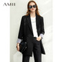 Amii Minimalism Spring Solid Lapel Suit Coat Women's Jacket Causal Full Sleeves Single-breasted coat 12030884