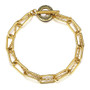 Unique 7mm Gold Color Stainless Steel Cable Chain Twisted Rolo Box Chain Bracelet Toggle Clasp Fashion Jewelry 2020 TBS021