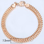 20cm Bracelets For Women Men 585 Rose Gold Curb Snail Foxtail Venitian Link Chains Men's Bracelets Fashion Jewelry Gifts KCBB1