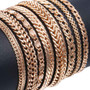 20cm Bracelets For Women Men 585 Rose Gold Curb Snail Foxtail Venitian Link Chains Men's Bracelets Fashion Jewelry Gifts KCBB1