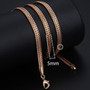 Fashion Necklace For Women Men 585 Rose Gold Venitian Curb Snail Foxtail Link Chains Necklace Fashion Jewelry 50cm 60cm CNN1