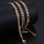 Fashion Necklace For Women Men 585 Rose Gold Venitian Curb Snail Foxtail Link Chains Necklace Fashion Jewelry 50cm 60cm CNN1