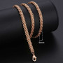 Fashion Necklace For Women Men 585 Rose Gold Venitian Curb Snail Foxtail Link Chains Necklace Fashion Jewelry 50cm 60cm CNN1