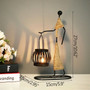 Strongwell Nordic Metal Candlestick Abstract Character Sculpture Candle Holder Decor Handmade Figurines Home Decoration Art Gift