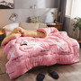 single/double patchwork Thick warm Quilt Luxury Star geometric Printed Winter Lamb cashmere Blanket quilted Bedding Comforter