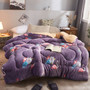 single/double patchwork Thick warm Quilt Luxury Star geometric Printed Winter Lamb cashmere Blanket quilted Bedding Comforter