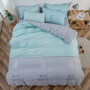 Bedding Sets Simple Color Green  Bed Sheet Duver Quilt Cover Pillowcase Soft and Comfortable King Queen Full Twin