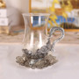 Palace Golden Glass Teapot Kitchen Metal Cold Kettle Coffee Pot European Style Home Decoration Glassware Birthday Wedding Gifts