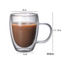 1pcs Double Wall Glass Cup Beer Coffee Heart Cups Heat Resistant Healthy Drink Mug Tea Mugs Transparent Drinkware Dropshipping