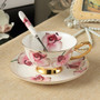 Bone China Coffee Cup Spoon Saucer Set English afternoon Tea cup Coffeeware 170ml  Porcelain Cup and Saucer for Coffee