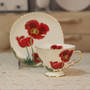 Bone China Coffee Cup Spoon Saucer Set English afternoon Tea cup Coffeeware 170ml  Porcelain Cup and Saucer for Coffee