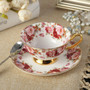 Bone China Coffee Cup Spoon Saucer Set English afternoon Tea cup Coffeeware 170ml  Porcelain Cup and Saucer for Coffee