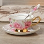 Bone China Coffee Cup Spoon Saucer Set English afternoon Tea cup Coffeeware 170ml  Porcelain Cup and Saucer for Coffee