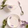 Bone China Coffee Cup Spoon Saucer Set English afternoon Tea cup Coffeeware 170ml  Porcelain Cup and Saucer for Coffee