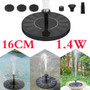 16cm Solar Fountain Garden Water Fountain Pool Pond Bird Bath Patio Landscape Floating Solar Fountain Garden Decoration