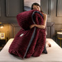 Winter Magic Fleece Duvet cover Soft Warm Red Yellow Coral Velvet Quilt Bed Cover 1 PC Flannel Thicken Warm Beddings blanket
