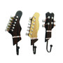 Retro 3pcs / Set Guitar Heads Hooks Music Home Resin Clothes Hat Hanger Movie Wall Hook For Home Decoration
